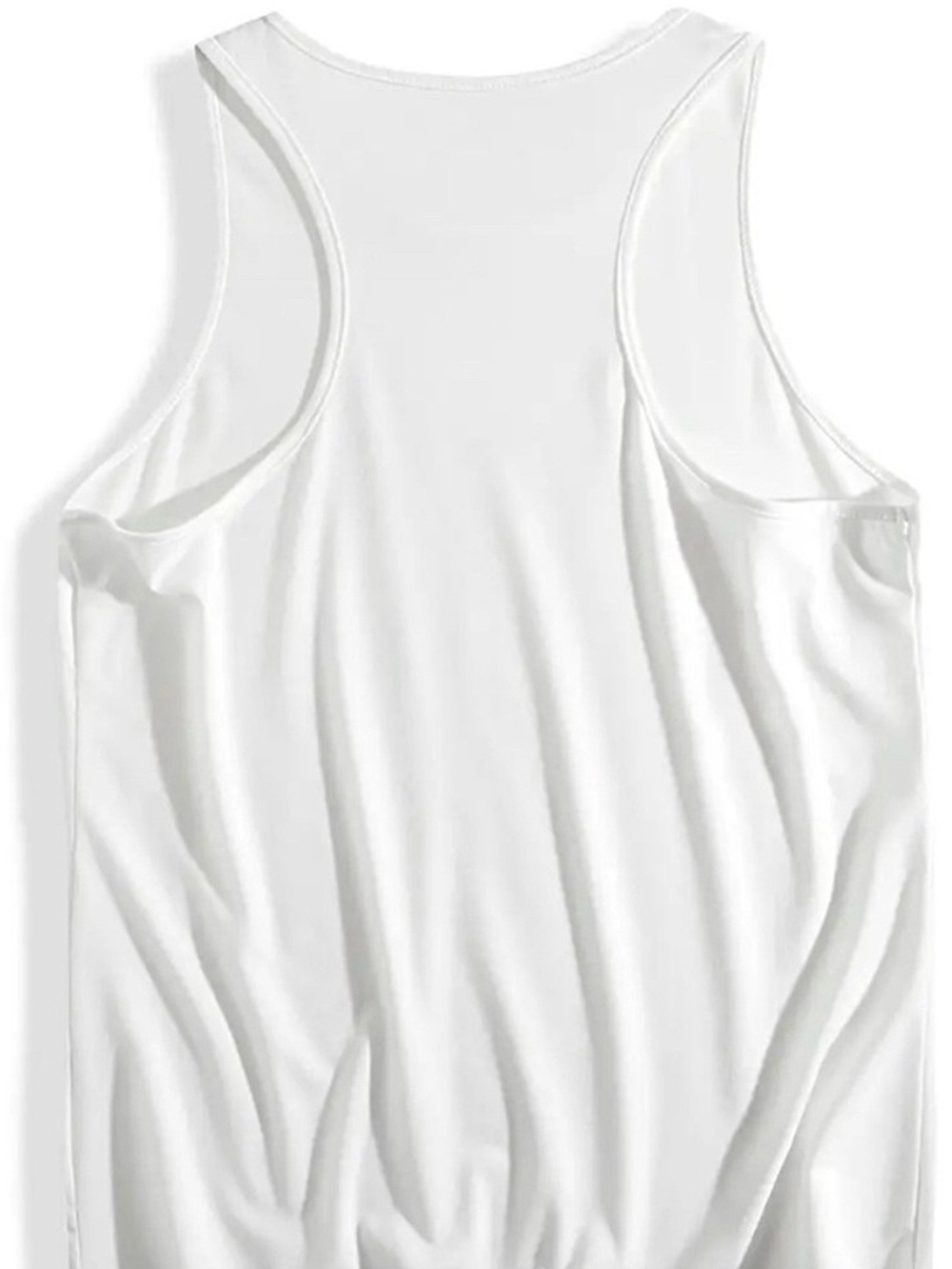 NWOT MEDIUM Summer Vibes Rainbow Palm Graphic Tank Top - White - Picture 2 of 5
